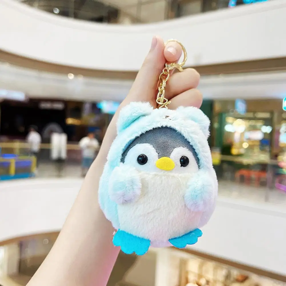 

Adorable Key Ring Realistic Soft Penguin Plush Doll Key Ring Delicate Key Chain Schoolbag Accessories