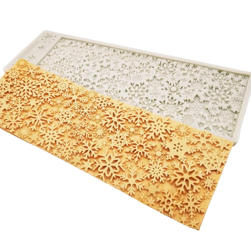 Рождественские снежинки силиконовая форма для помадки торта шоколадных конфет