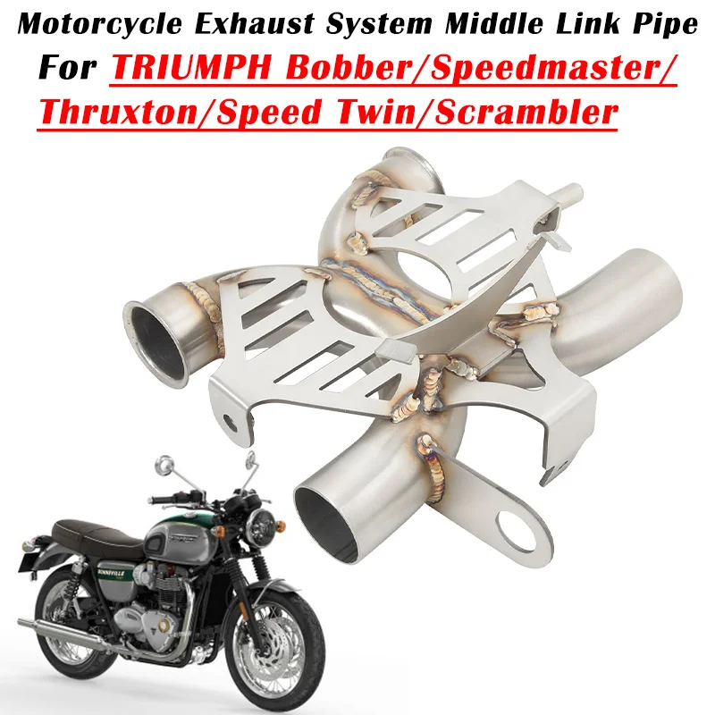 

For Triumph Street Speed Twin 900 Bonneville Bobber Thruxton R Speedmaster T100 T120 1200 Motorcycle Exhaust System Modify Pipe