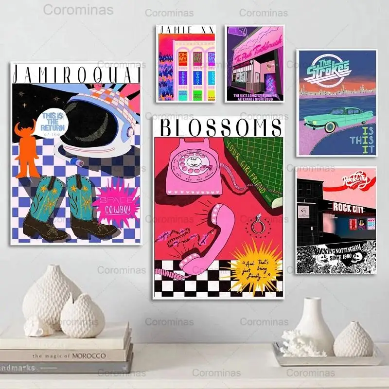 

Музыкальный постер джазовой группы Tame Impala, настенное искусство, цветы, Картина на холсте, Скандинавская модульная фотография для клуба, гос...