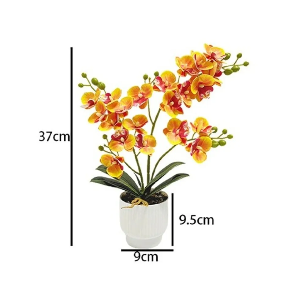 Искусственная орхидея-бабочка Multi-Bloom в белом цветочном горшке, имитация цветов, искусственная орхидея-бонсай, искусственные растения для самостоятельного оформления (art.: 3920d8dc429ae) - 3920d8dc429ae