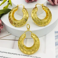 african jewelry set for women fashion dubai wedding earrings pendant necklace for bridal design gold plated nigerian accessory