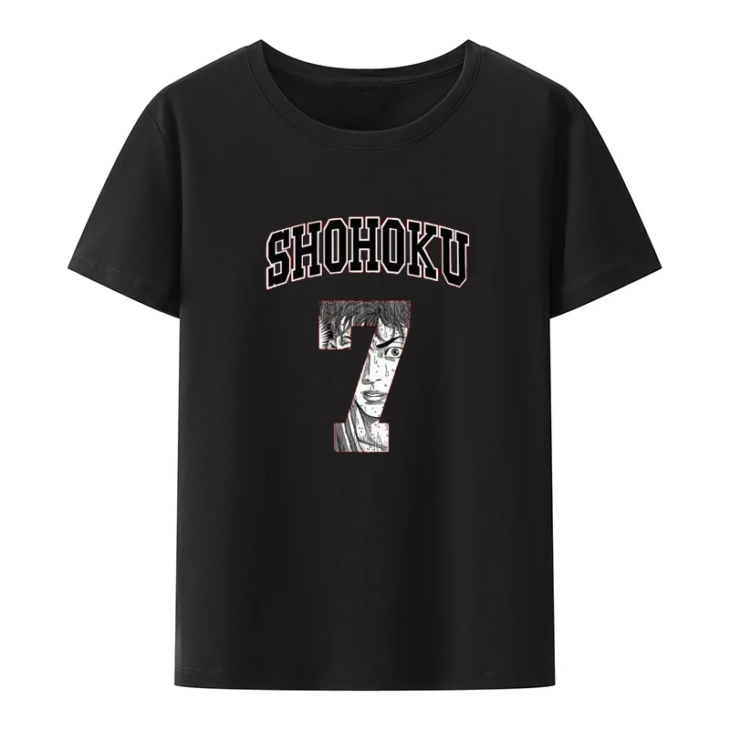 Хлопковая футболка с японским принтом Слэм-Данк популярная хипстерская рубашка