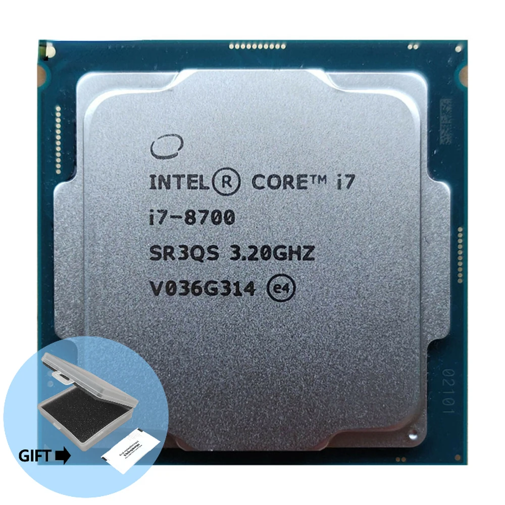 

Процессор Intel Core i7-8700 i7 8700 3,2 ГГц шестиядерный двенадцатипоточный ЦПУ процессор 12 МБ 65 Вт LGA 1151