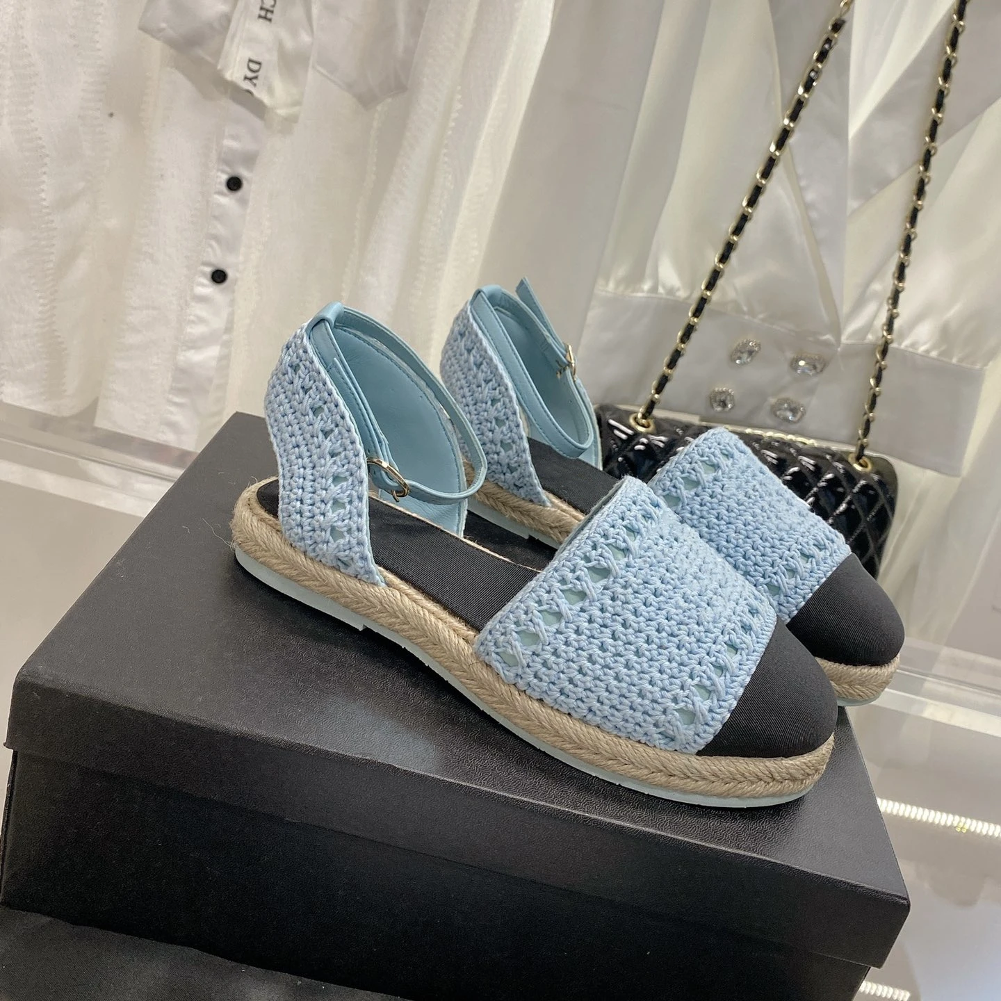 

Women Shoes Size35-41 Genuine Leather Espadrilles Knitting Weave Sandals Flat Platform Designer Shoes Summer Zapatillas Mujer