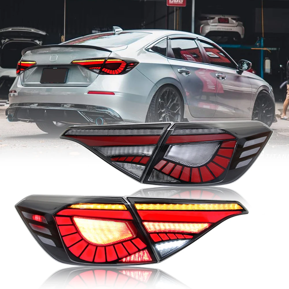 

Новый автомобильный фонарь для Honda Civic 2022, светодиодный задний фонарь в сборе, динамический задний тормозной фонарь заднего хода