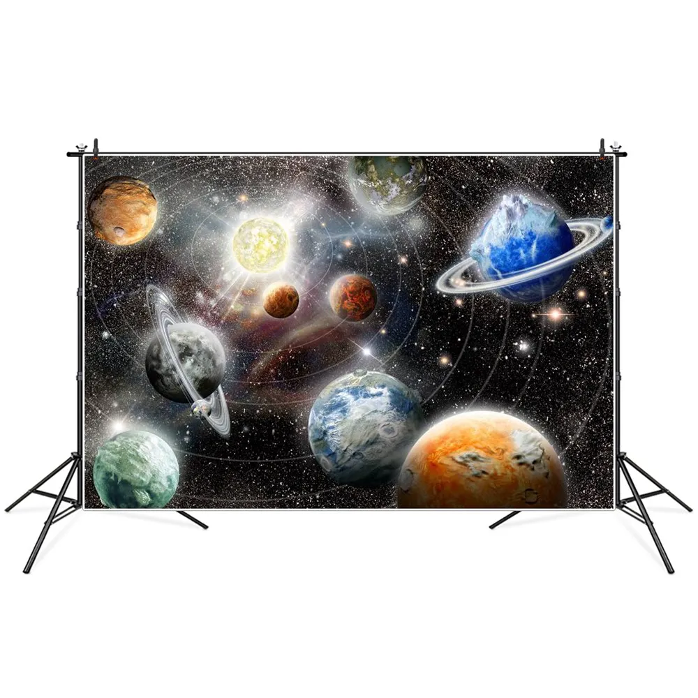 

Fantasy Outerspace Universe Planet Galaxy Starrysky Photography Backdrops Custom Baby Party Decoration Photo Booth Backgrounds