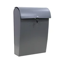 modern wall mounted metal black mailbox indoor or outdoor with key unlock safe postbox