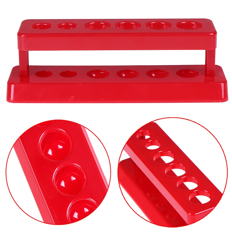 

Lab School Supplies Red Plastic Test Tube Rack 6 Holes Holder Support Burette Stand Laboratory Test tube Stand Shelf