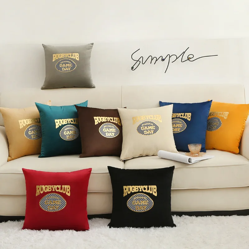 

New Velvet Cushion Cover Decorative Pillows Throw Pillow Case Solid Home Decor Office Nap Backrest Sofa Seat Cushion Covers
