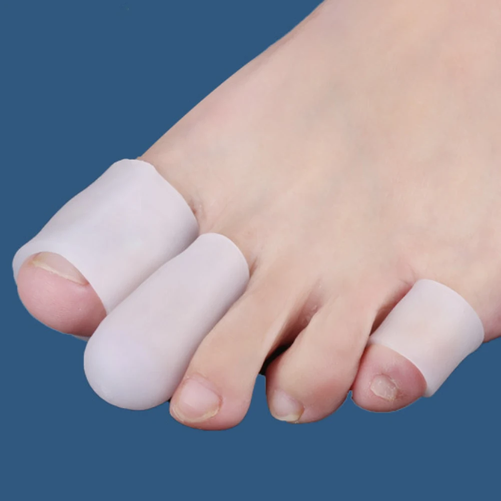 

1 Pair Finger Toe Protector Silicone Gel Cover Cap Toe Separator Stretchers Tube Corns Preventing Blisters Pain Relief Foot Care