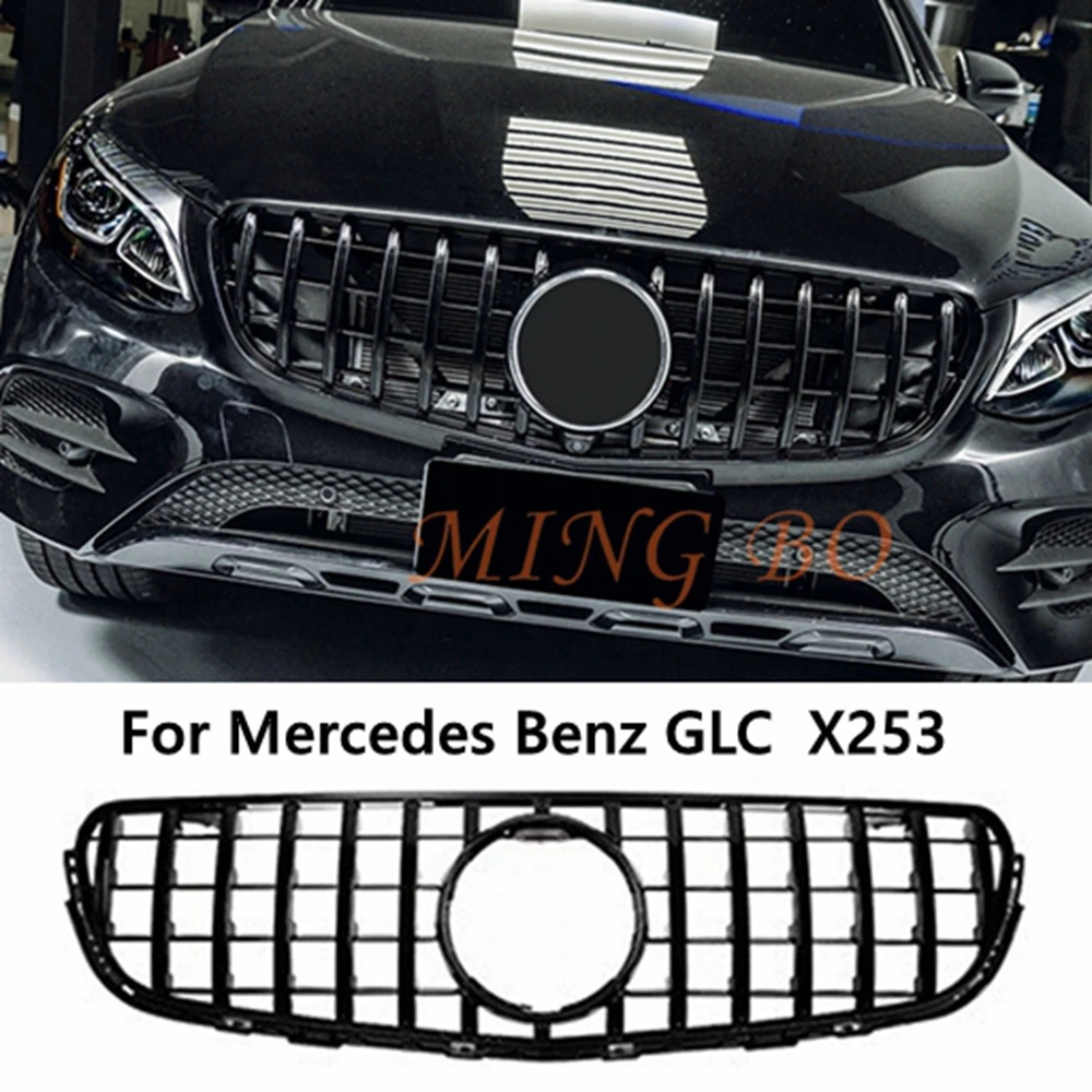 

For Mercedes Benz GLC X253 C253 2015-2022 GT diamond grille Front Grille Racing Grill Tuning Match Replacement Trim