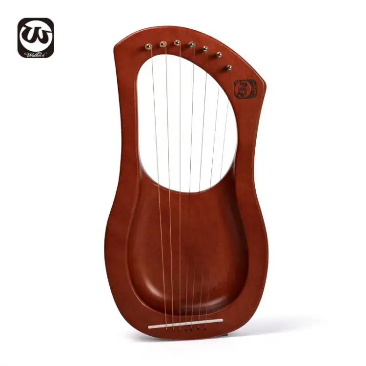 

Уолтер красное дерево 7 струн Lyre Harp с отбойным молотком Mini harp