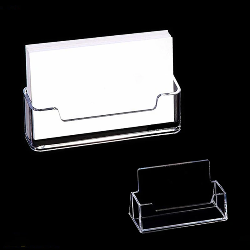 

Acrylic Transparent Desktop Business Card Holder Place Card Holder Shelf Box Plastic Holder Clear Game Playing Trading Storage K