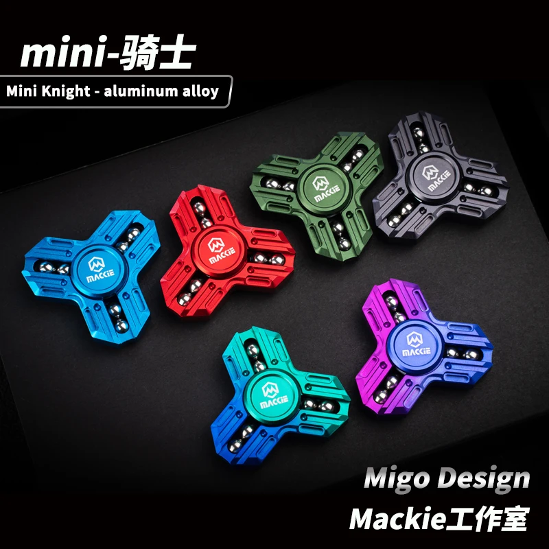 LAUTIE Stress Relief Toy McKee Knight Fidget Spinner Mini Version Casual Decompression Edc Toy Small Finger Spinner Knight Mini