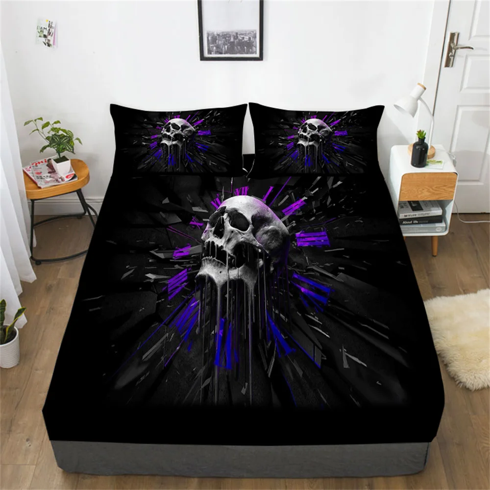 

Bed Covers 3D Print Skull Bedding Setcover Bedspreads Home Bedclothes Decoration King Queen Size Comforter Cover Set