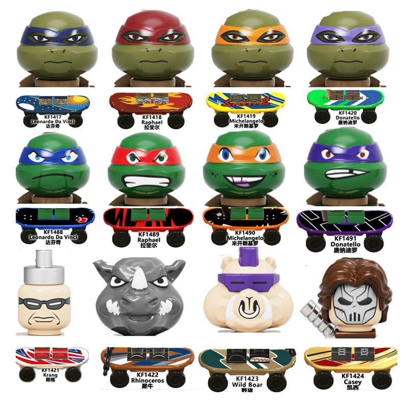 Мини-фигурки героев аниме Черепашки Ninj Подростковая мутантная серия одиночных