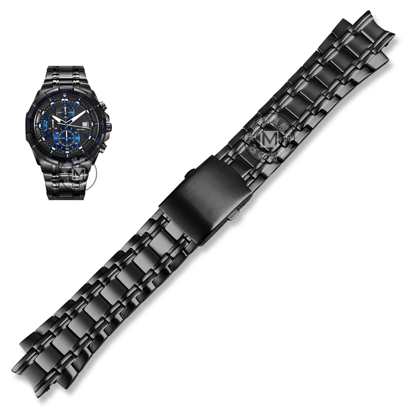 For Casio 5345 Men's 316L Stainless Steel Watch band For EDIFICE Series EFR-539D/539BK Metal Watch Strap Accessories 27x16mm