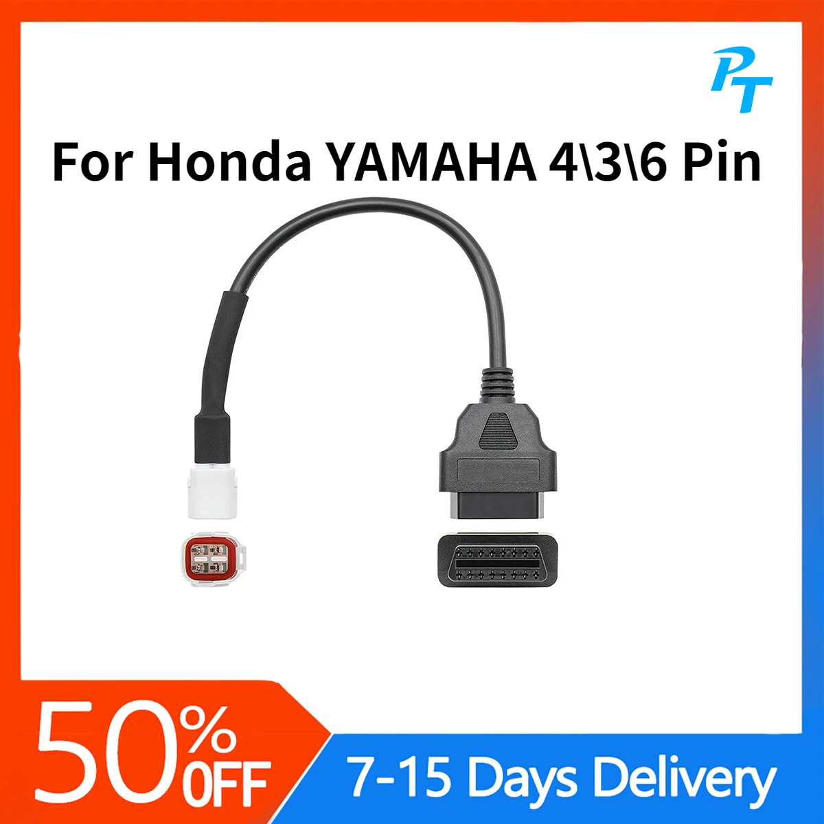 

For Honda YAMAHA 4\3\6 Pin To OBD2 Connector Motorbike OBDII Diagnostic Cable OBD Fault Code Reader Adaptor Extension Cable