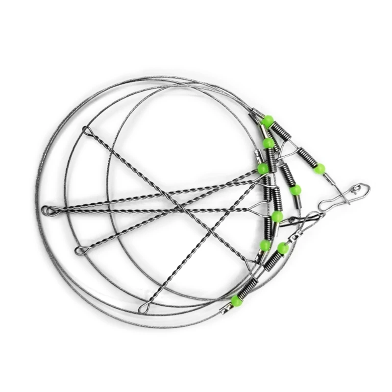 Рыболовные снасти Leader Tracing из стальной проволоки с вертлюжками Snap Connect Bead Line