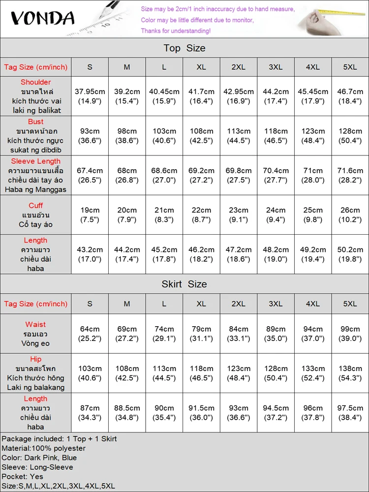 VONDA женские комплекты с принтом 2024 богемные костюмы из двух предметов