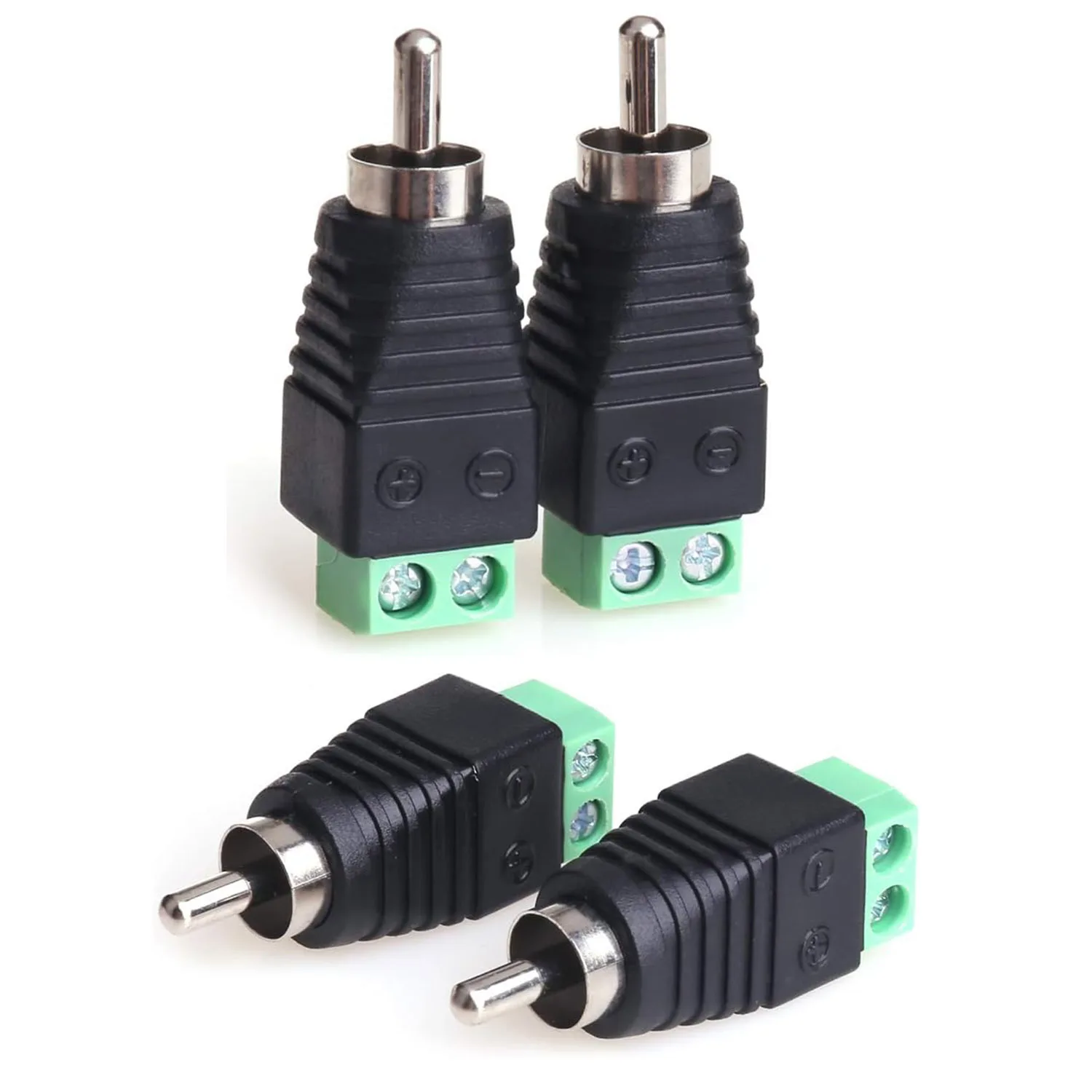 Штекер Phono RCA к винтовому разъему AV 10 шт