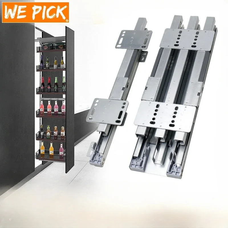 Направляющие для гардероба сверхмощные боковые самовыдвижные направляющие