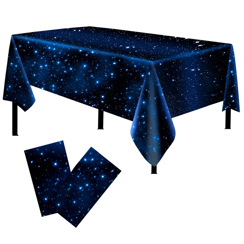 

3 Pieces Tablecloth Birthday Party Tablecloth PEVA Waterproof And Oiled Tablecloth Disposable Party Tablecloth 54X108 Inch