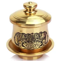 buddhist supplies buddha utensils brass holy grail jinbao tribute cup god of wealth cup guan gong for wine glass