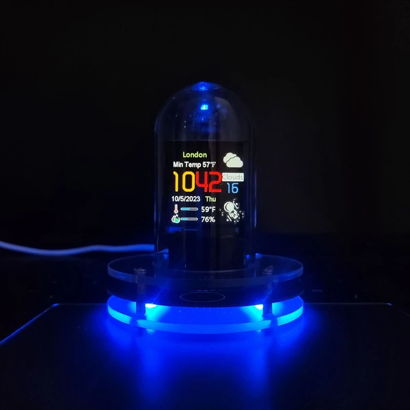 Смарт-часы RGB Nixie Tube с Wi-Fi и светодиодной подсветкой