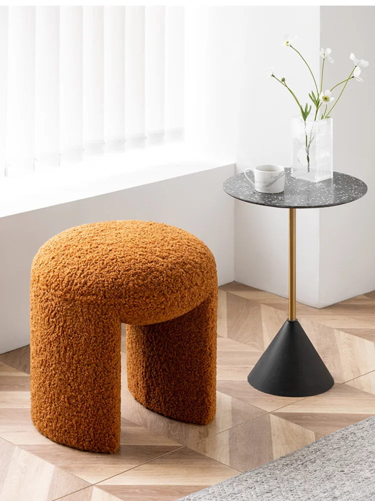 

GY Small round Stool Dressing Stool Home Bedroom Living Room Sofa Low Stool Stool Shoe Changing Stool Nordic Simple Makeup Stool