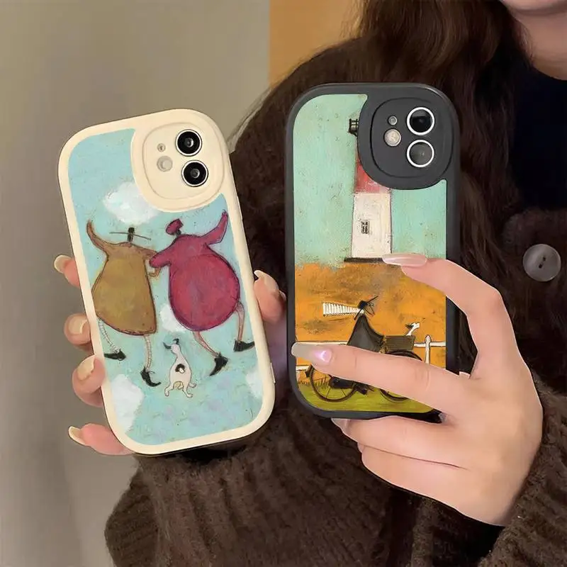 

Sam Toft Phone Case Hard Leather Phone Case for iPhone 13 12 Mini 11 14 Pro Max Xs X Xr 7 8 Plus 6 6s Se 2022 silicone Cover