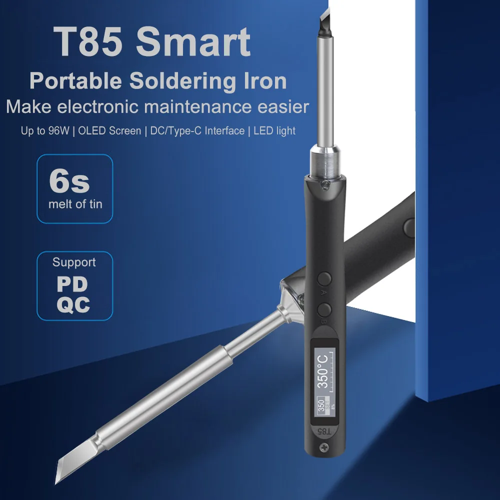Pd/dc 96w Adjustable Constant Temperature Fast Heat Portable Soldering Iron Station Kit