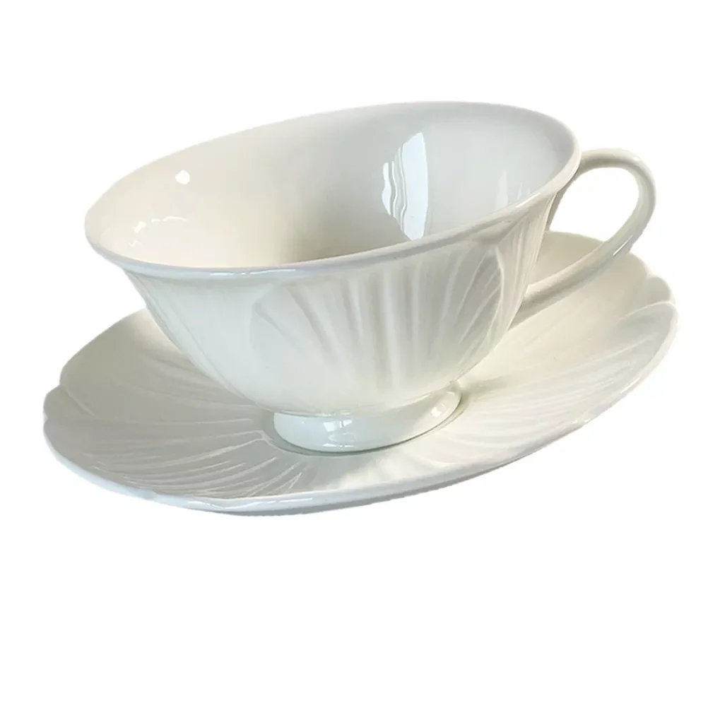 

1 Set Ceramic Cup French Style Vintage Mug Coffee Cup Saucer Water Cup