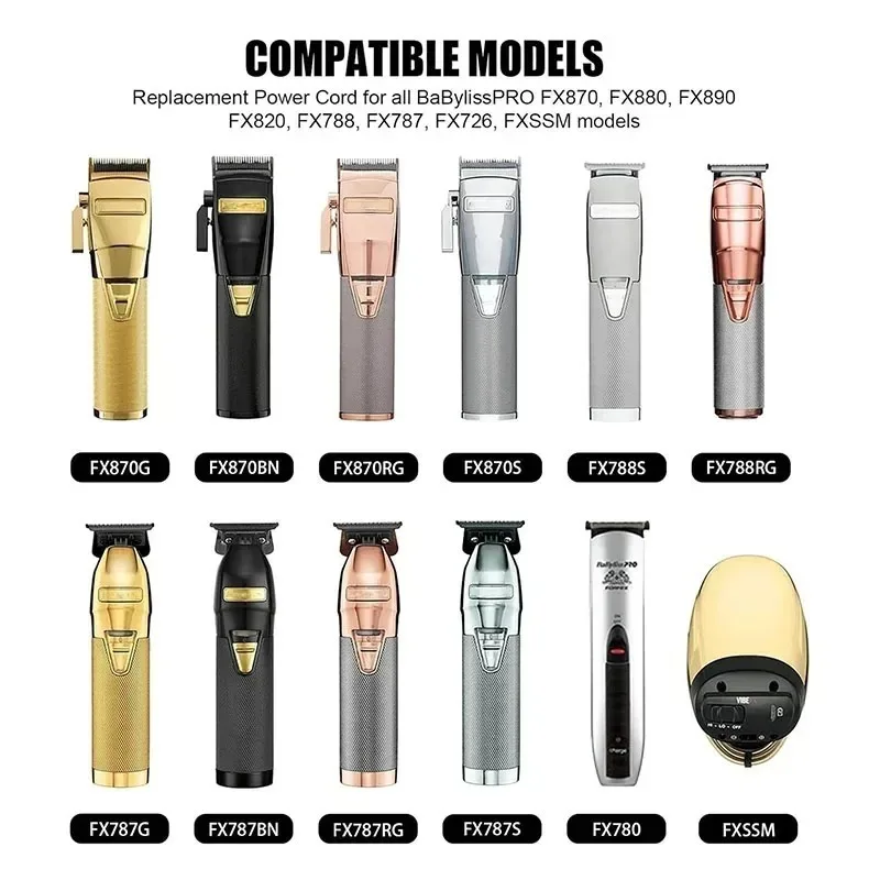 USB-кабель для зарядки BaByliss PRO FX787G FX870 FX788 FX787 FXSSM FX825 FX820 FX726, триммеры для машинки для стрижки, адаптер для зарядного устройства, шнур (art.: 3920cf122d91e) - 3920cf122d91e