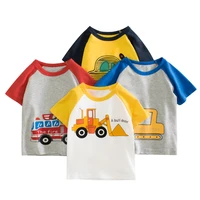 tee boy short sleeve tops summer clothes car print casual breathable t shirt for kids baby toddlers
