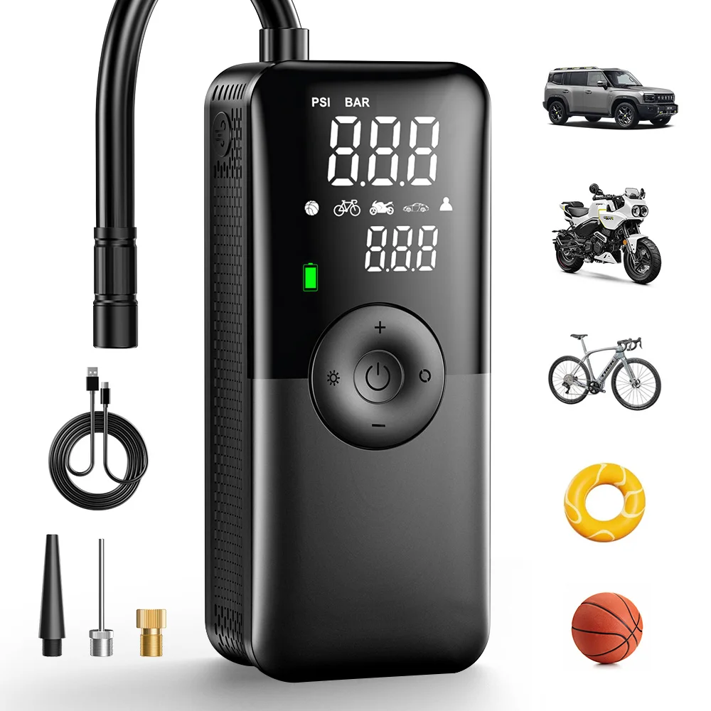 

Портативный Беспроводной Электрический Автомобильный Насос Для Накачки Шин - Ручной Воздушный Компрессор Для Велосипедов