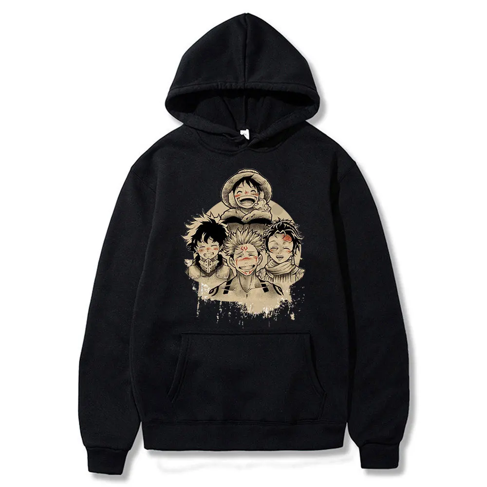 

Anime One Piece Jujutsu Kaisen My Hero Academia My Hero Academia Hoodie Men Women Pullover Manga Unisex Streetwear Sweatshirts