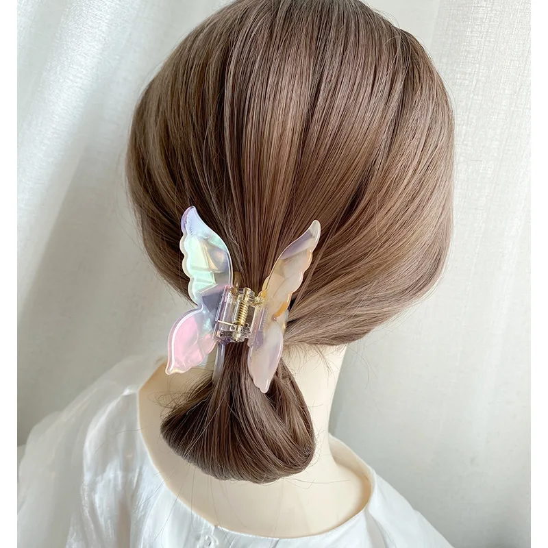 

3Pcs/Lot French Retro Butterfly Hairpin Grab Clip Back Head Pan Hair Acetic Claws Styling Tools HA2561