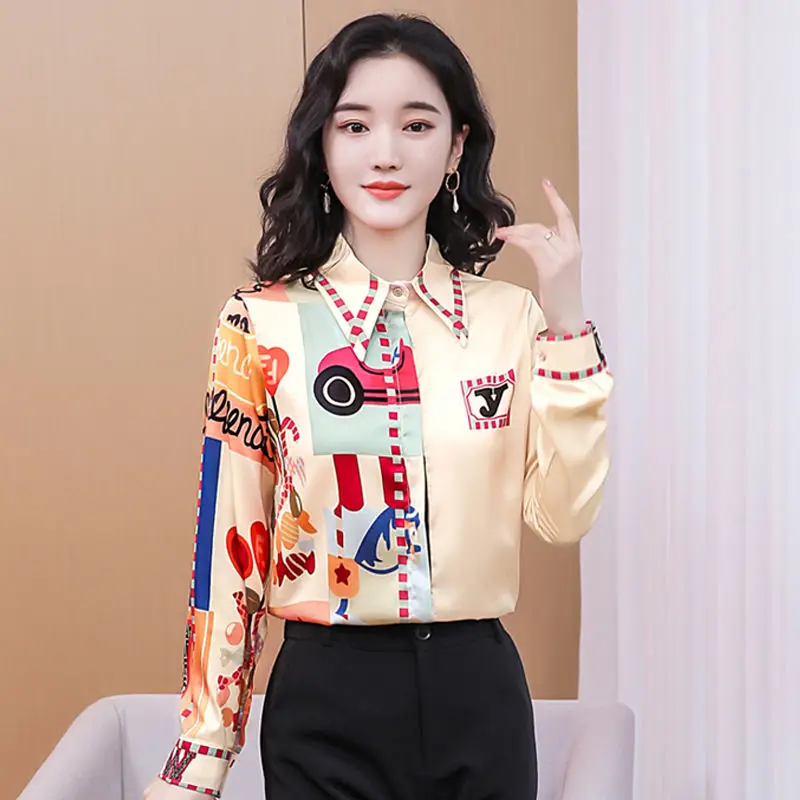 

Spring and Autumn Chiffon blouse shirt 2022 new early autumn women's long sleeve tops fashion small shirts autumn blouse tops