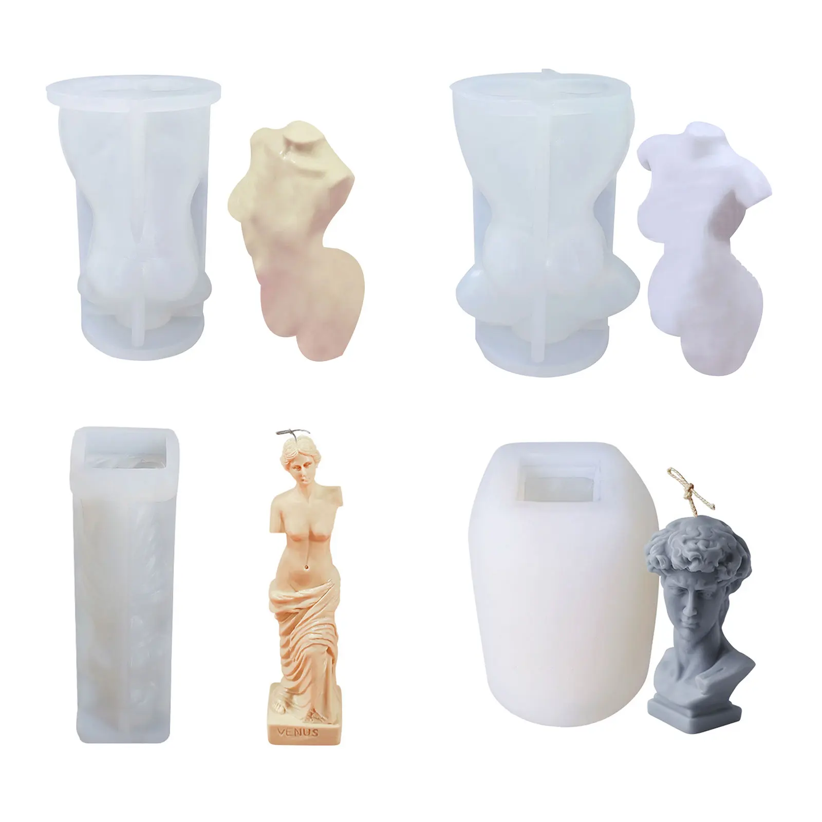 

3D Big Size Wax Candle Silicone Mold Sexy Woman Body Art Soy Wax Candle Molds Handmade Aroma Candle Making Plaster Resin Mould