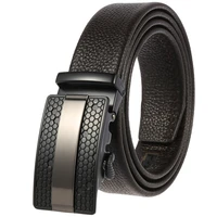 luxury authentic mens automatic buckle business casual belt new trend top layer lychee pattern high quality texture belt p4051