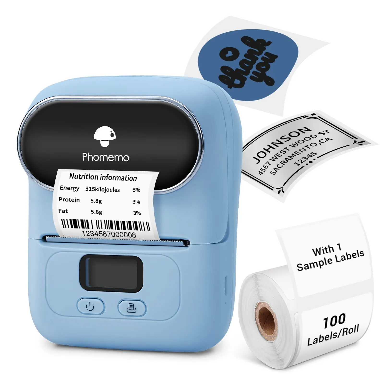 Buy Phomemo M110 Label Maker Portable Bluetooth Thermal Label Maker Printer Inkless Printing for Labels, Stickers mages, QR Codes
