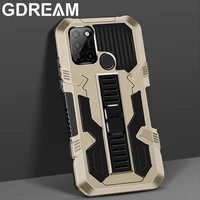shockproof phone case for oppo realme c12 c15 c17 strong anti fall armor kickstand protective cover for realme c20 c21 c35 c31
