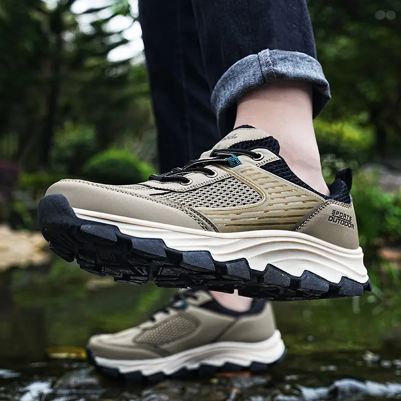Big Size 36-46 Summer Breathable Outdoor Hiking Shoes Unisex Anti-slip Men's Climbing Sneakers Wear-resistant Men Trekking Shoes