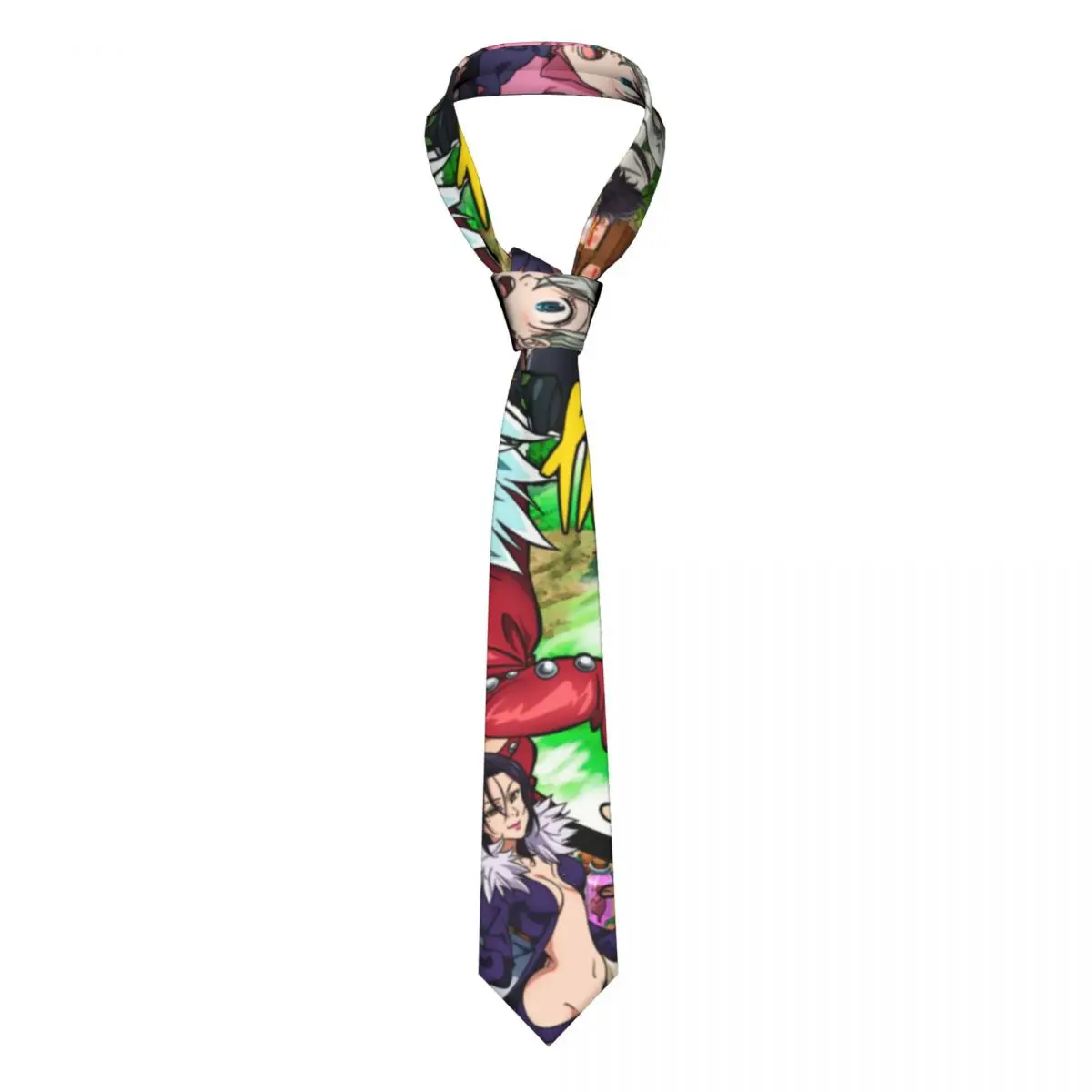 

The Seven Deadly Sins Neckties Men Casual Polyester 8 cm Narrow Neck Tie for Mens Suits Accessories Gravatas Business