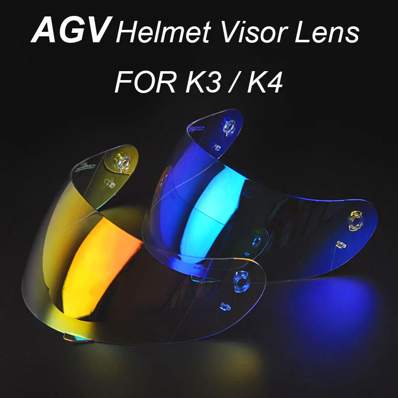 Capcaete AGV motosiklet kask vizör Lens AGV K3 K4 tam yüz kask motosiklet ön cam kalkan anti-uv Casco AGV aksesuarları