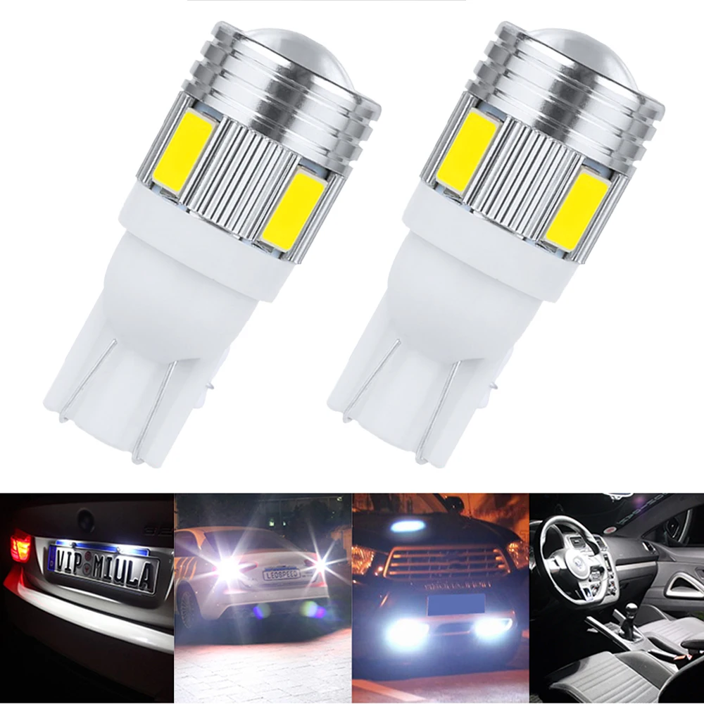 

Универсальный новый высококачественный поворотный сигнал T10J W5W 5630 6SMD, Автомобильный светодиодный фонарь с клиновидным цоколем, боковой мар...