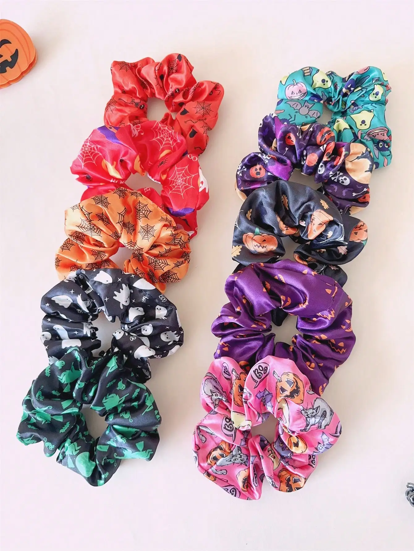 6 шт. большая женская резинка для волос на Хэллоуин