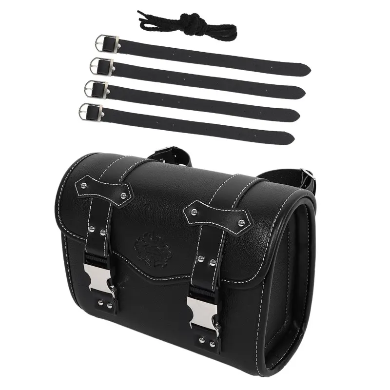 

Motorbike Tool Bag Handlebar Bag Quick Release Buckle Luggage Bag Blacks